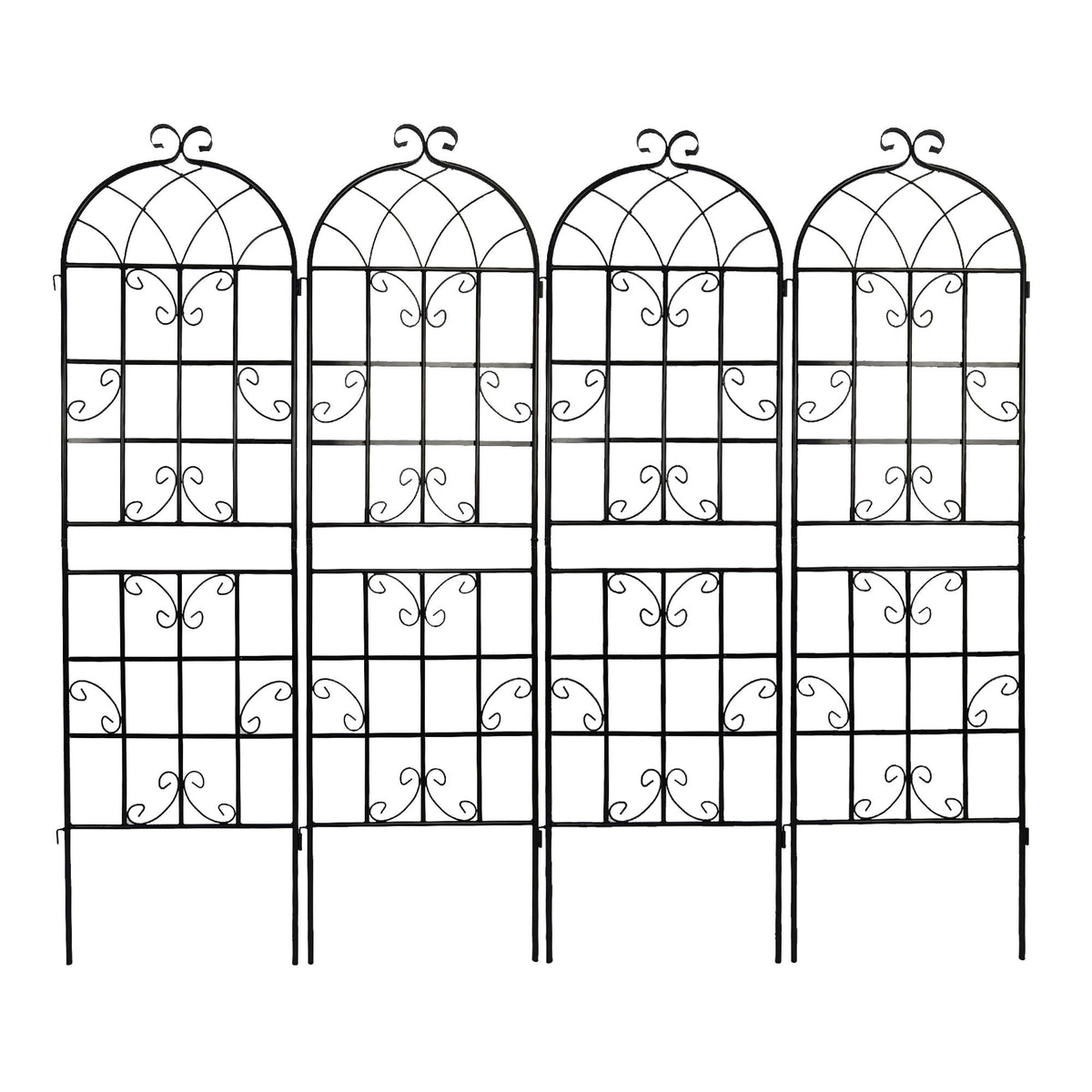 Metal Garden Rustproof Trellis For Climbing Plants Outdoor Flower Support