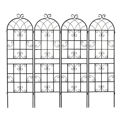 Metal Garden Rustproof Trellis For Climbing Plants Outdoor Flower Support