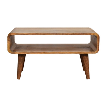 Solid Wood Media Unit, Open Slot, Oak-ish