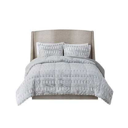 Twin/Twin XL Back Print Long Fur Comforter Mini Set
