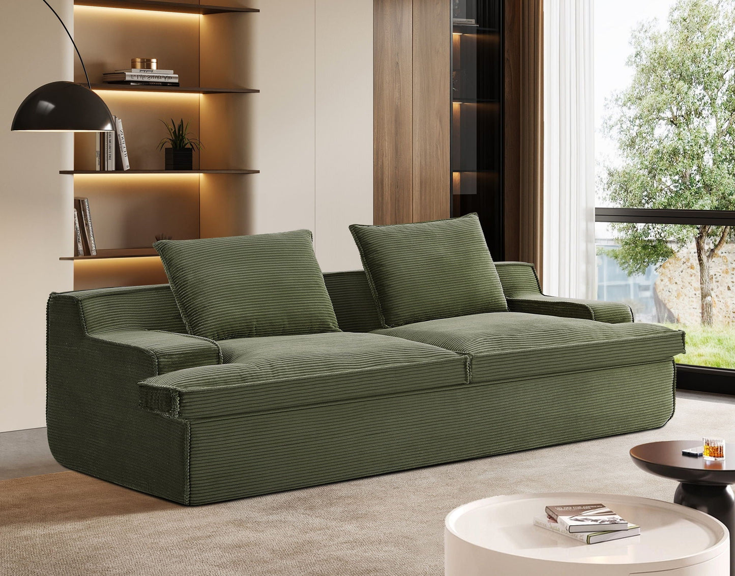 Nimbus - Oversized Full Foam 4 Seater Couch For Living Room Upholstered In Soft, Wide Armrests
