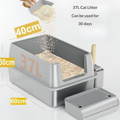 Removable-smell Stainless Steel Cat Litter Box