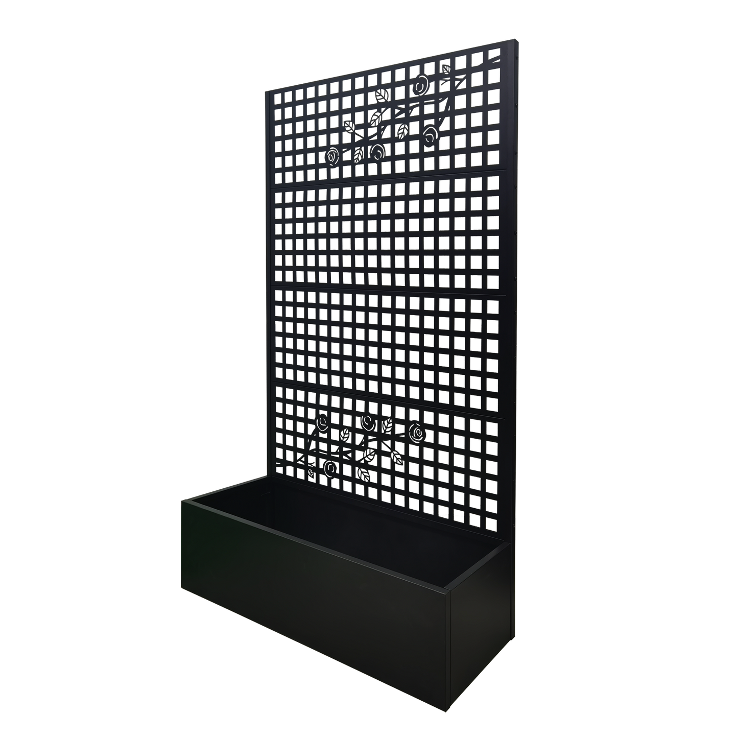 Metal Planter Box with Trellis 70.9in H x 43.3in W x 15.8in D