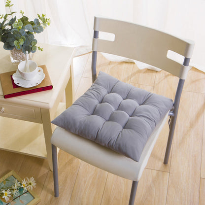 4Pcs Chair Cushion Pads Pillow 17.72x17.72x2.37in Soft Tie On Square Sitting Mats For Home Office Car Sitting Travel
