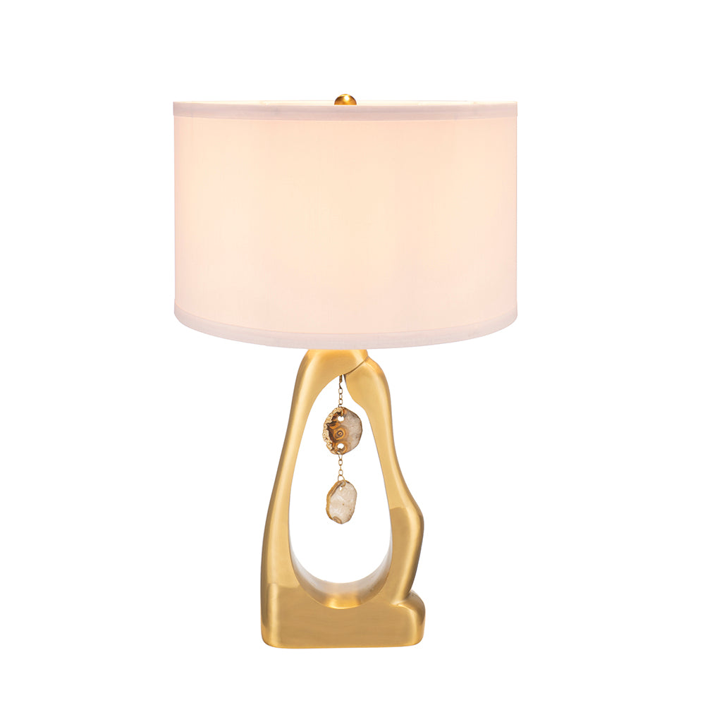 Geode-Inspired Gold Aluminum Table Lamp