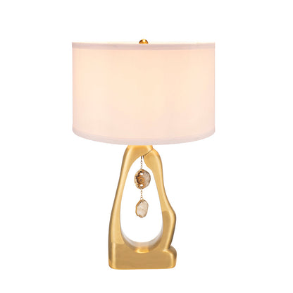 Geode-Inspired Gold Aluminum Table Lamp