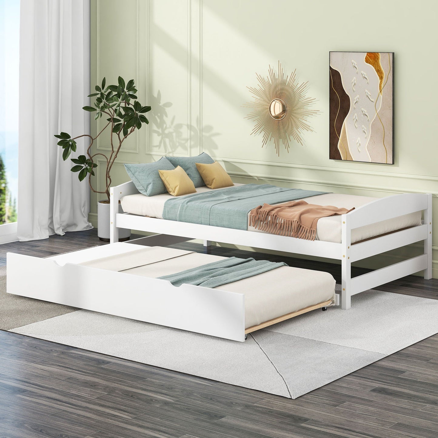 Platform Bed With Trundle