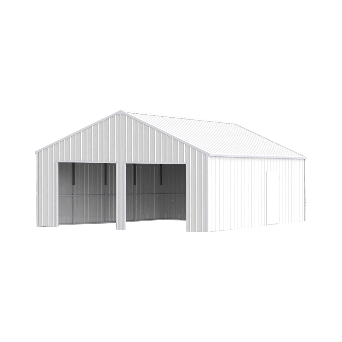 [25X33FT] Alora Heavy-Duty Double Garage Galvanized Steel Barn Shed (SAK61234)