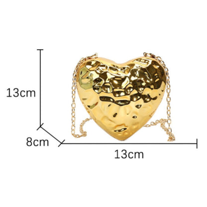 Heart Shaped Mini Purse – Elegant Acrylic Pericardium Chain Clutch, Perfect for Parties, Proms, Weddings