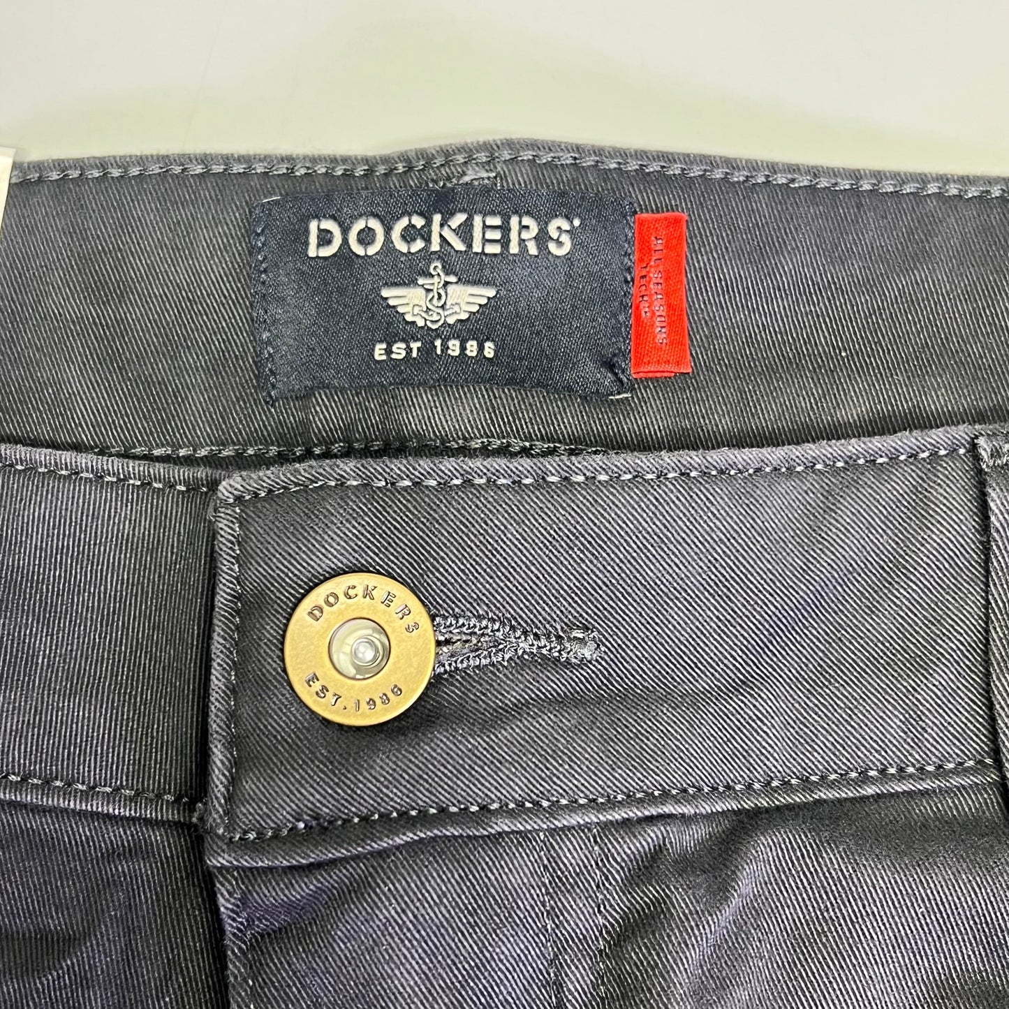DOCKERS All Seasons Tech Straight Fit Jean Cut Pant Men's Sz 32x32 Steelhead
