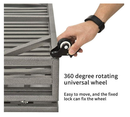 Heavy Duty Dog Crate Lockable Wheels