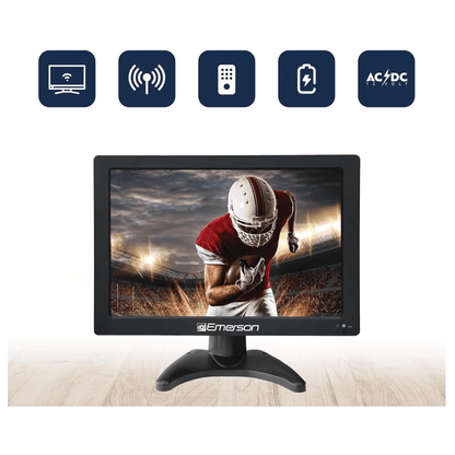 Emerson 13.3" Portable Rechargeable 12V ACDC TV - Refurbished