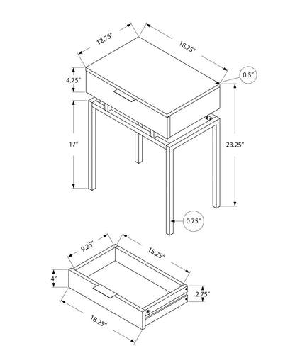Spacious Table Top Accent Side Table with Storage Drawer