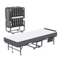 Twin Folding Bed With Adjustable Headboard & Memory Foam