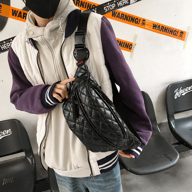 Womens Waist Large-Capacity Cotton Jacket-Style Crossbody Bag