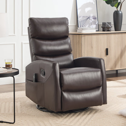 Heat Massage Manual Recliner Chair with Rocker and Swivel