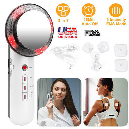 Ultrasonic Body Shaping Machine 3 in 1 Multifunctional EMS Infrared Massager Fat Remover For Belly Waist Leg Arm Skincare