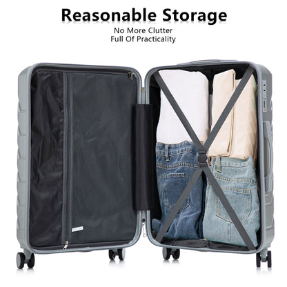 3-Piece ABS Spinner Wheel Luggage Set with Combination Lock