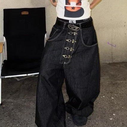 American-style Streetwear Retro Machete Jeans