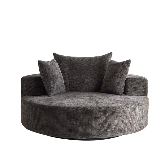 55'' Chenille Foam Single Swivel Chair