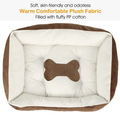 Pet Dog Bed Soft Warm Fleece Puppy Cat Bed Dog Cozy Nest Sofa Bed Cushion Mat For S/M Dog