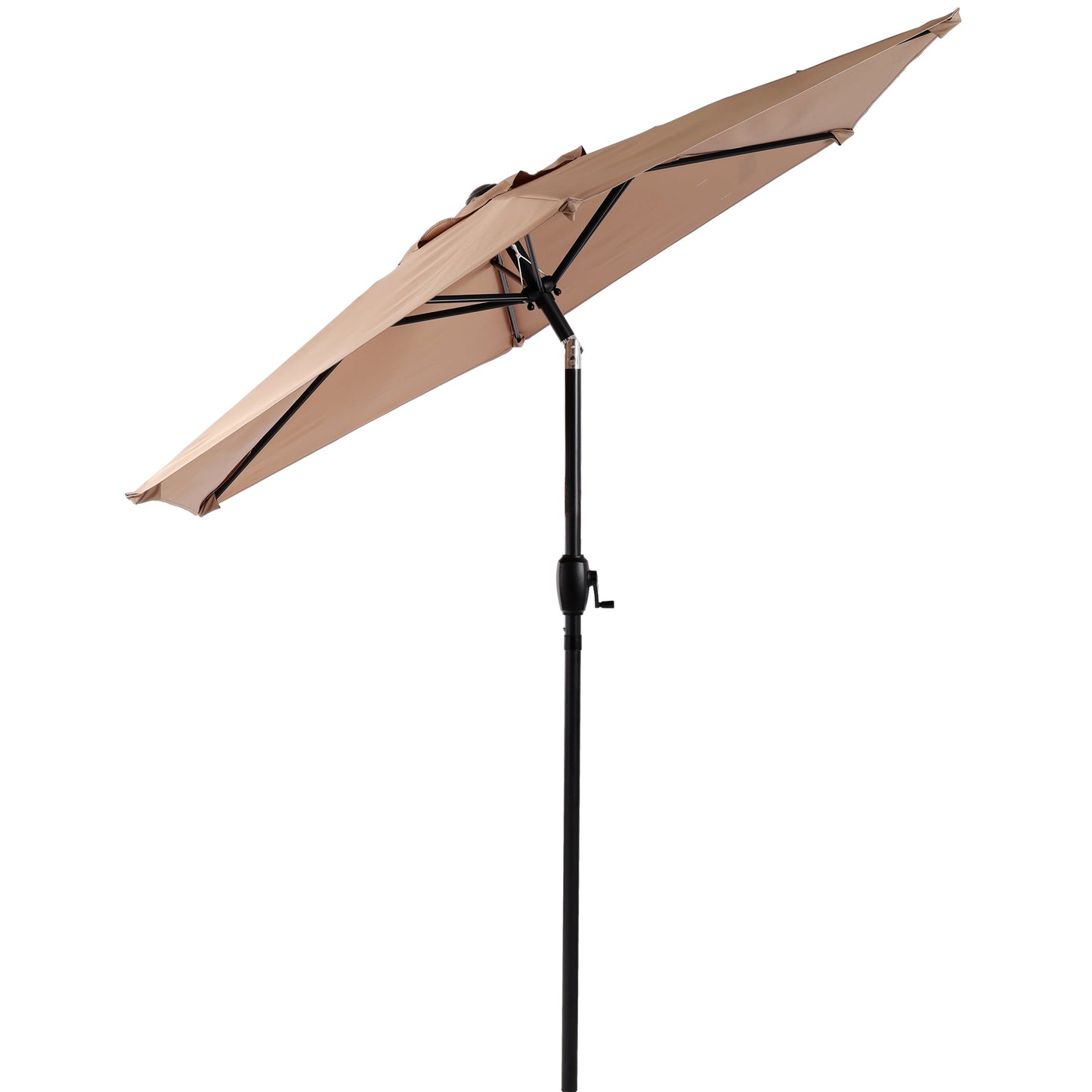 10FT Patio Umbrella with Push Button Tilt and Crank Mechanism
