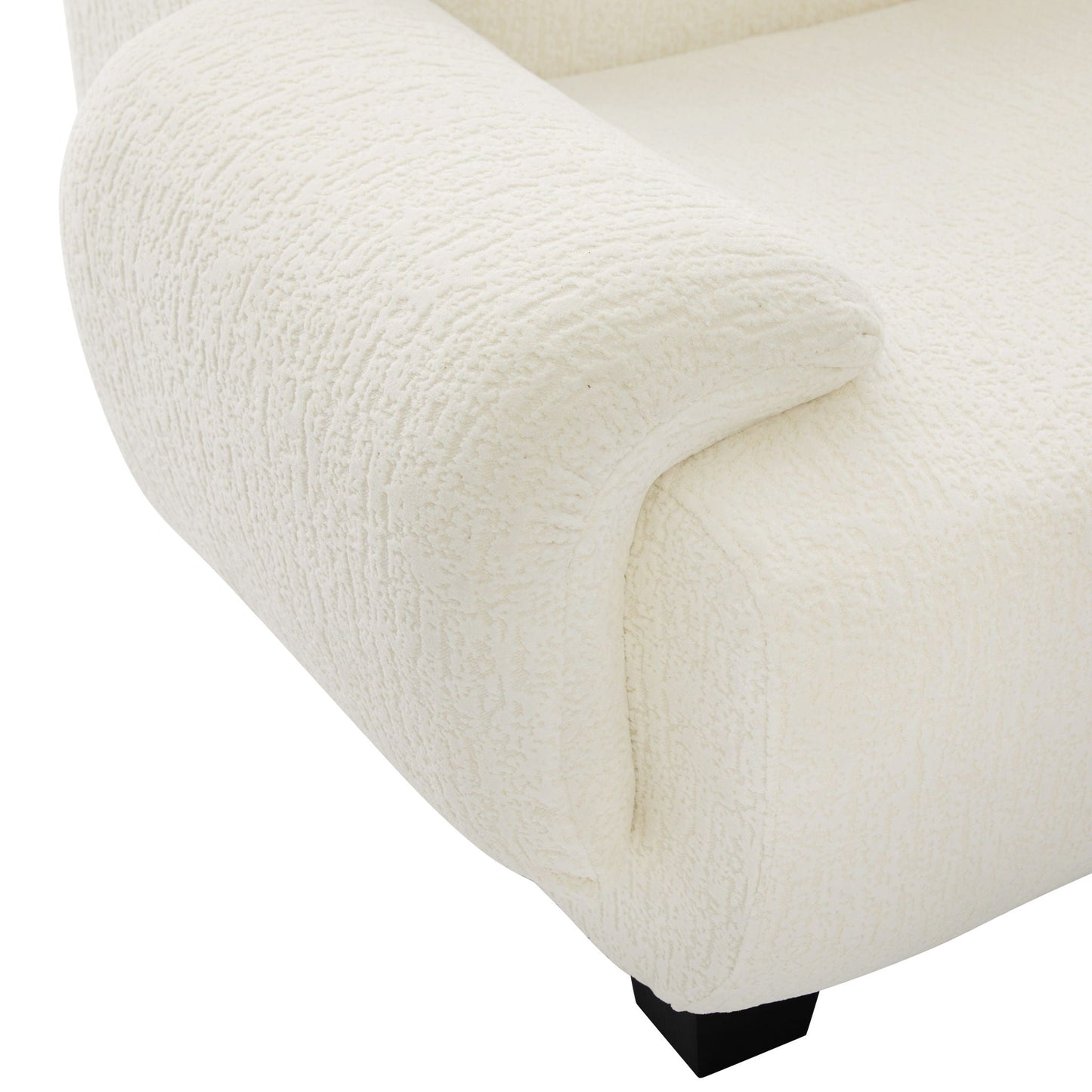 3 Seater Sofa Couch With Curved Armrests