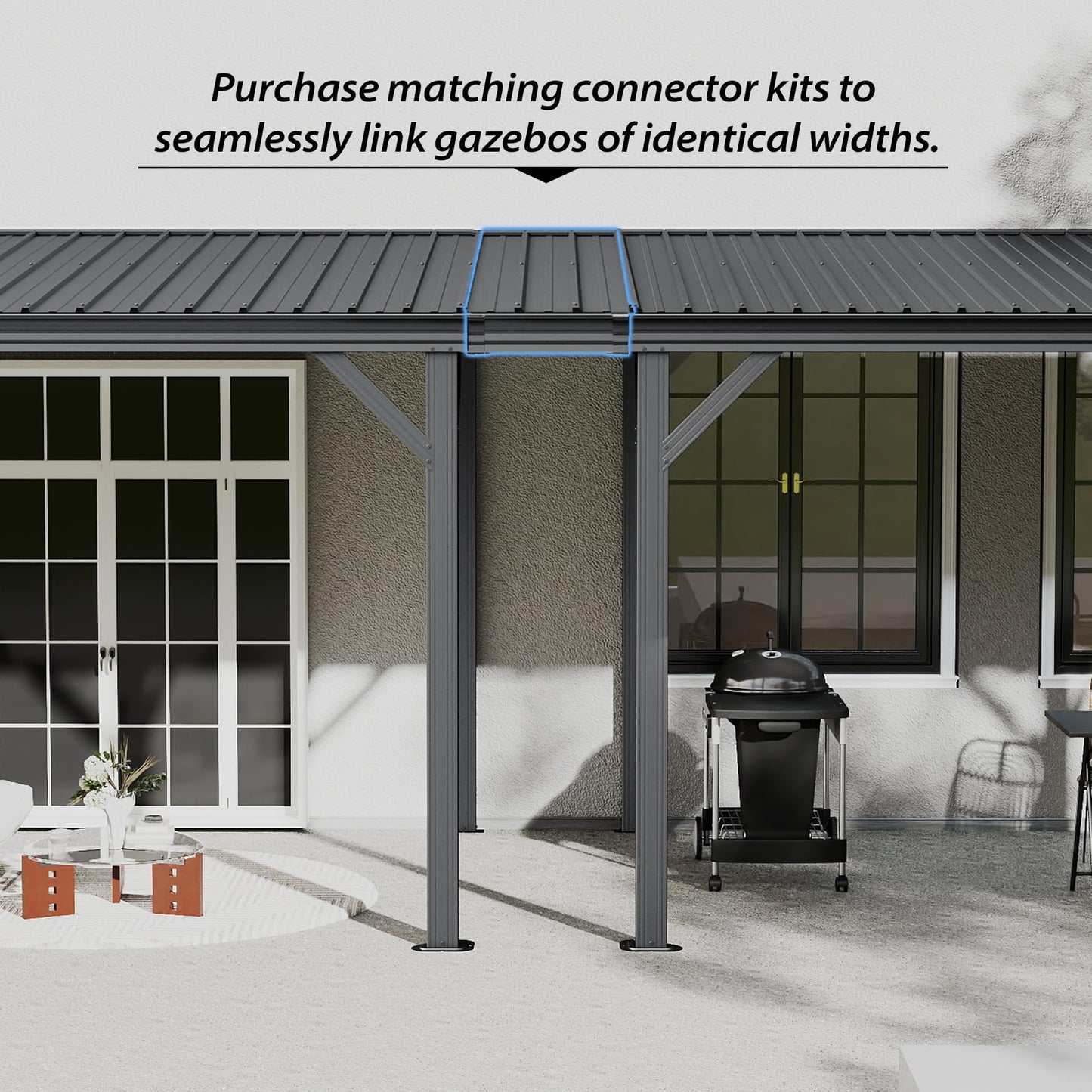 Gazebo Connector Kit for 12ft Width Wall Mounted Gazebos