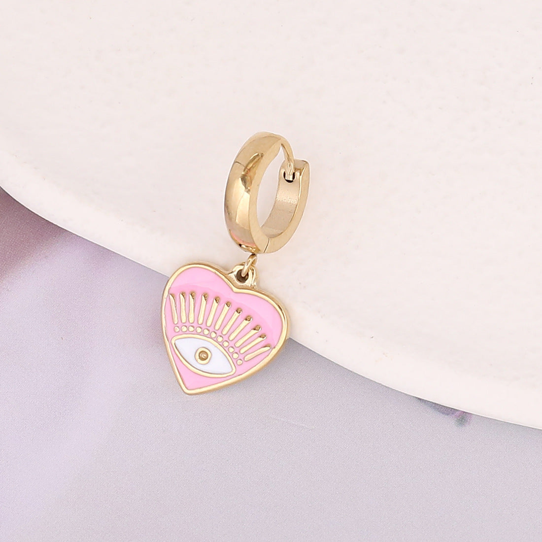 Fashion Personalized Dripping New Female With Hearts Eye Earrings