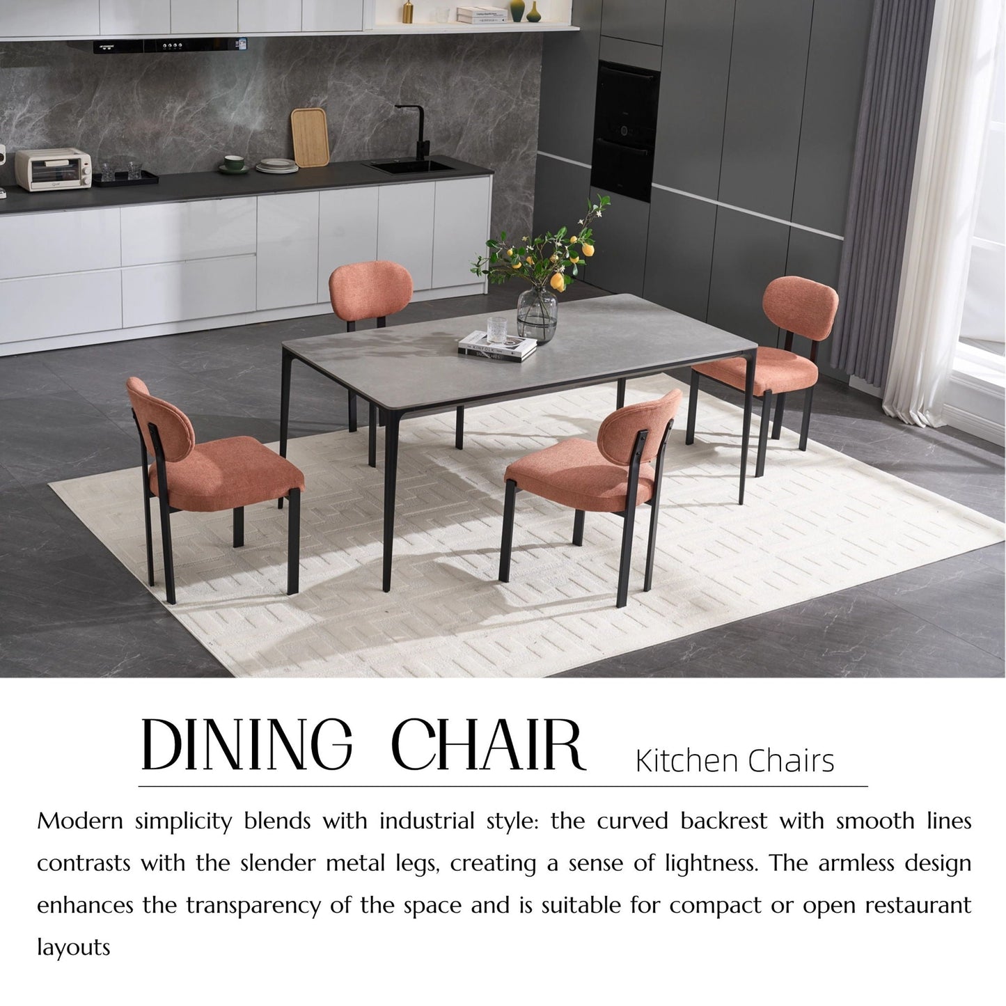 Dining Armless Chairs (Set of 2)