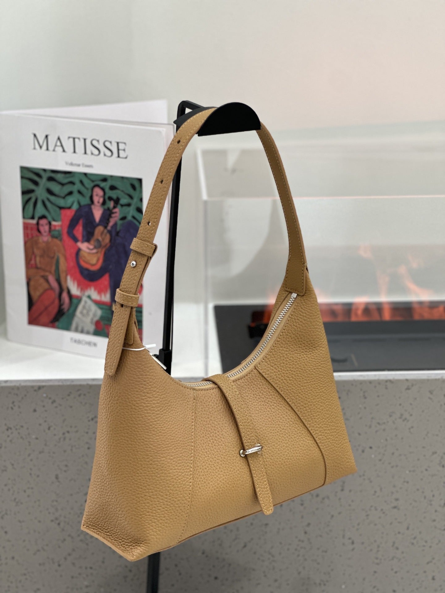 Baidie Leather Women's Bag 2025 New First-Layer Cowhide Dumpling Bag French-Style Shoulder Bag Crescent Handbag Pillow Bag