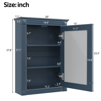 Wall Mounted Bathroom Storage Medicine Cabinet For Over Toilet With Mirror