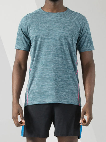 Men's Plus Size Round Neck Short Sleeve Active T-Shirt