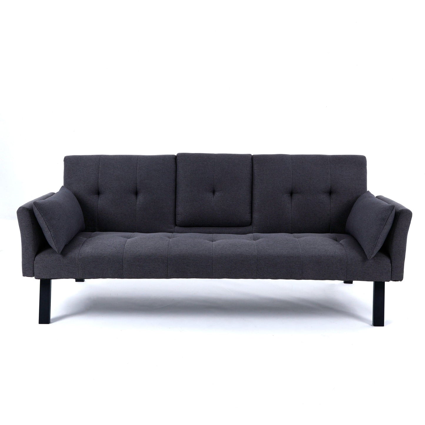 Sofa Bed With Foldable Design And Cup Holder