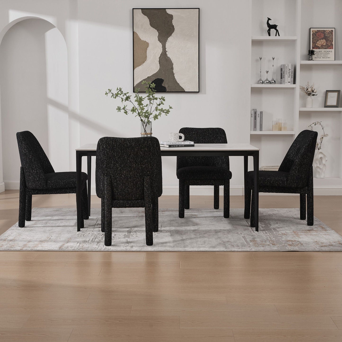 Wide Minimalist Dining Chair