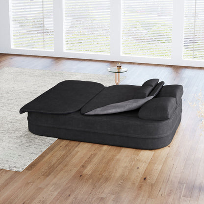 2 In 1 Foldable Sofa Bed With Multi Functional Blanket, Floor Lounge Sofa