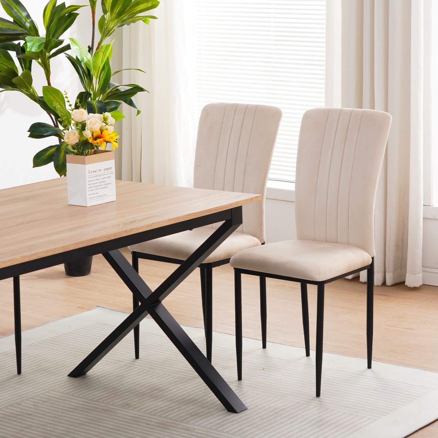 Velvet Dining Chairs For Dining Room (Set of 4)