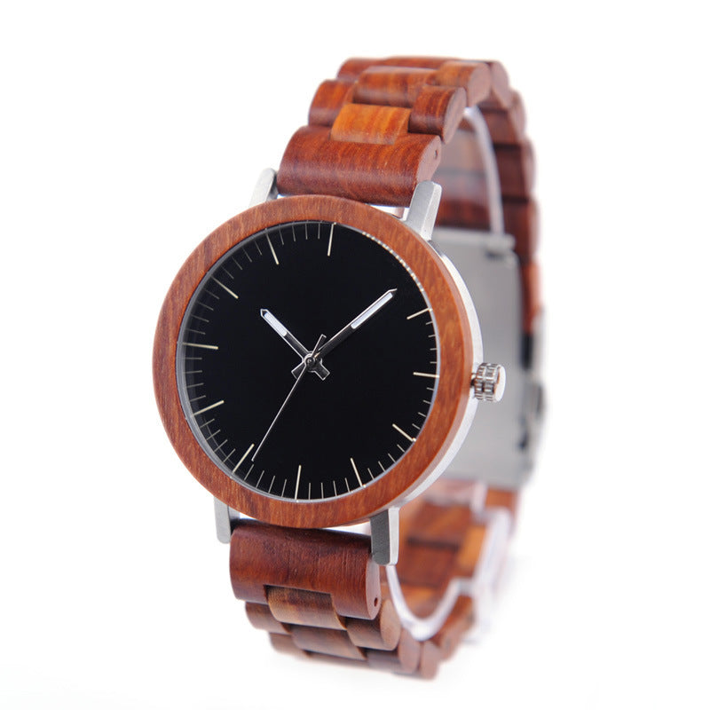 Simple Classic Wooden Analog Quartz Watch