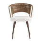 Farmhouse Style Wicker Dining Chair