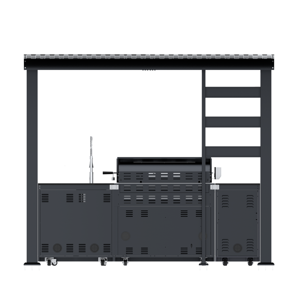 108-Inch 6-Burner Deluxe Outdoor Kitchen Grill