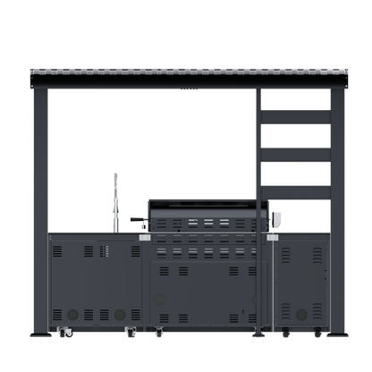 108-Inch 6-Burner Deluxe Outdoor Kitchen Grill