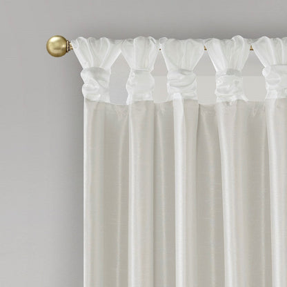Twist Tab Total Blackout Window Curtain Panel White 50x95