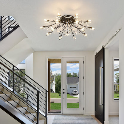 15-Light Chandelier Crystal Ceiling Lamp