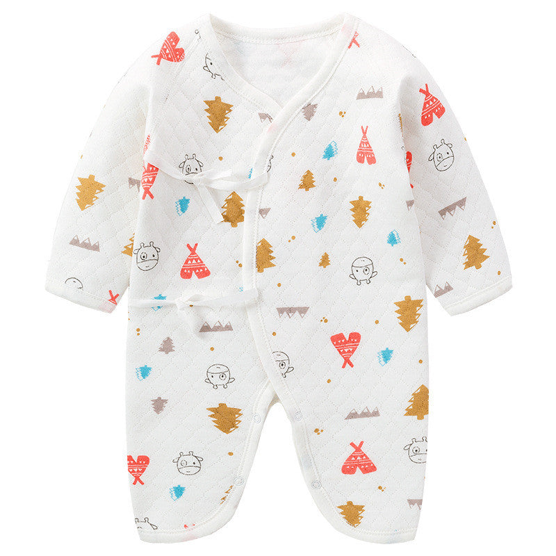 Newborn One-Piece Garment Spring Cotton-Padded Clothes Class A Clothing Bag Fart Suit