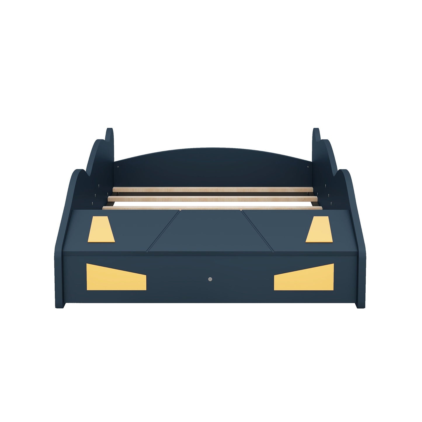 Race Car Shaped Platform Bed With Wheels And Storage