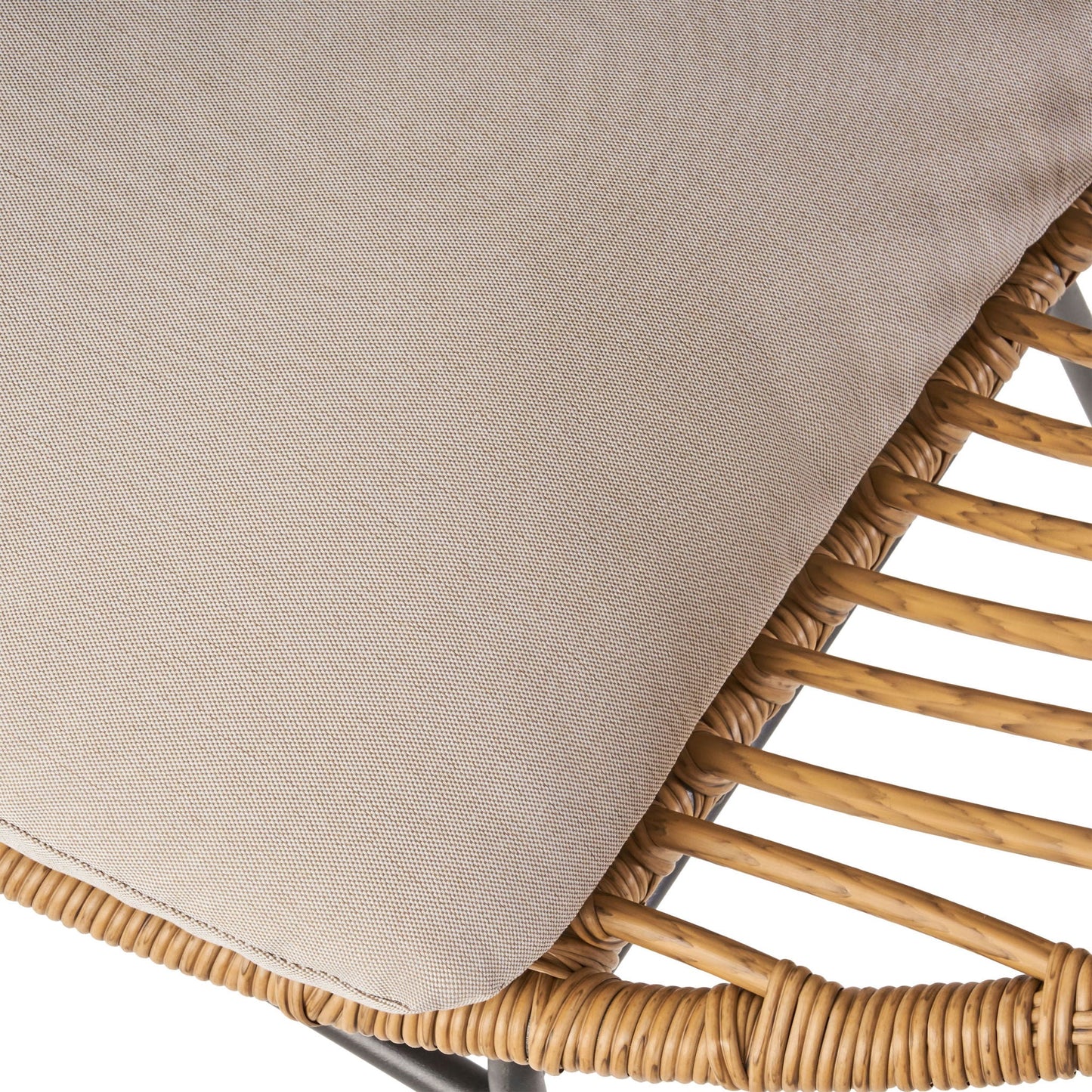 Cordella Outdoor Woven Wicker Chairs with Cushions, Set of 2