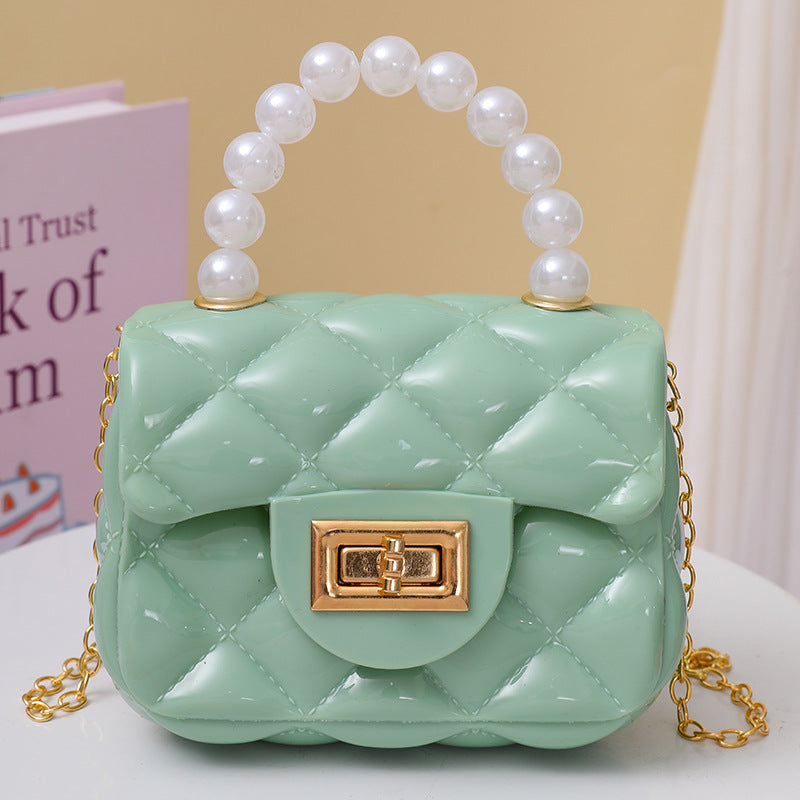 Handheld Candy Bag Solid Color Single Shoulder Strap