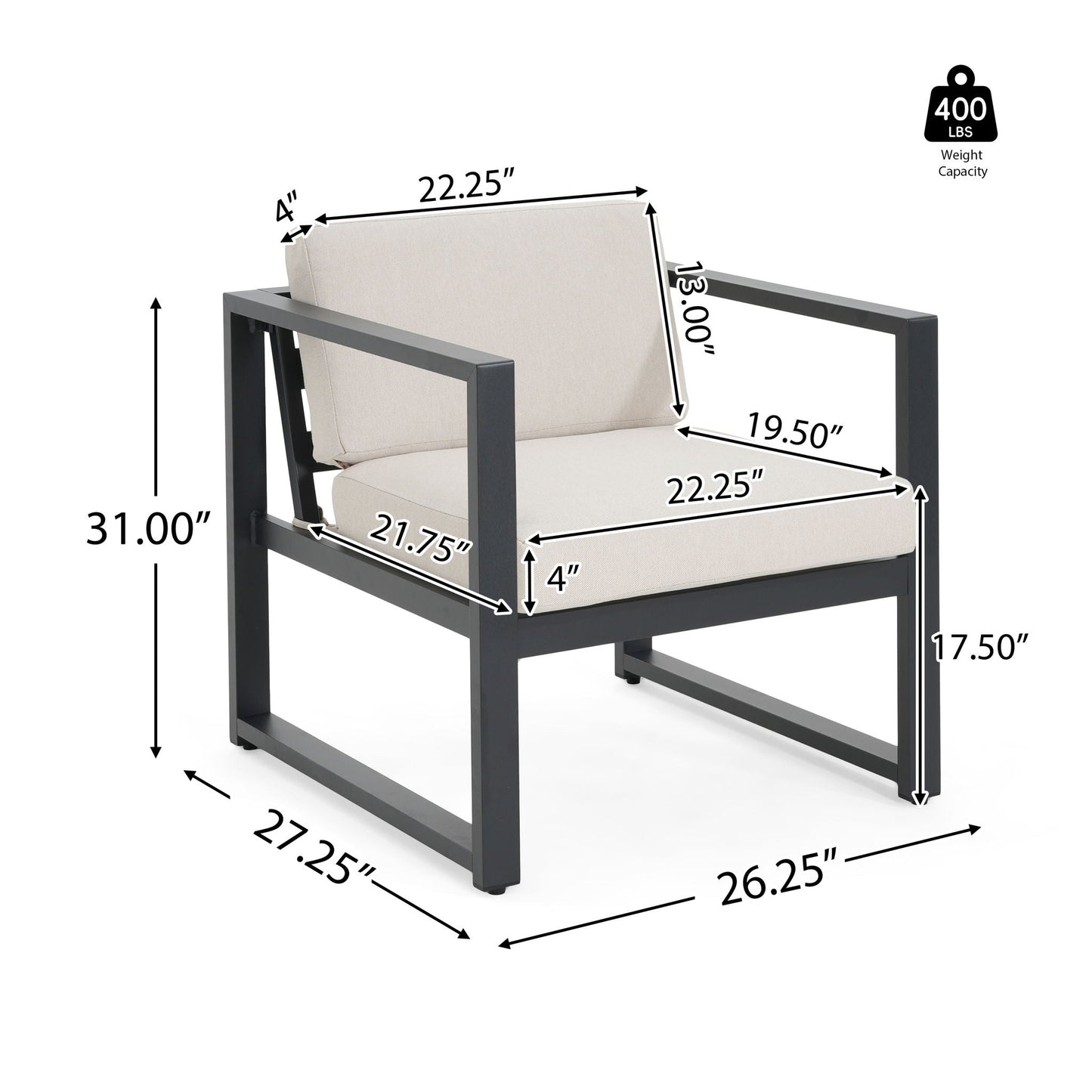 Navan Outdoor Patio Club Chair