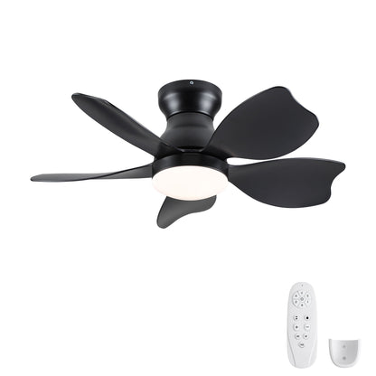 Low Profile Flush Mount Ceiling Fan With Light