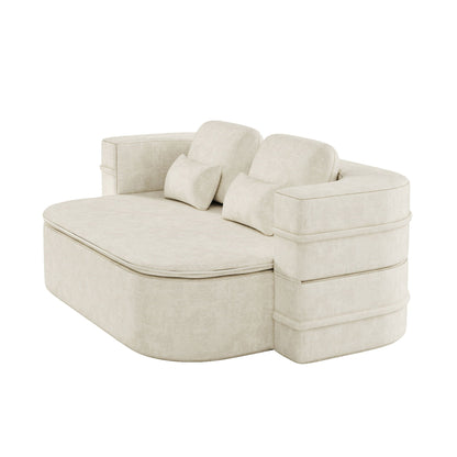 2 In 1 Foldable Sofa Bed With Multi Functional Blanket, Floor Lounge Sofa